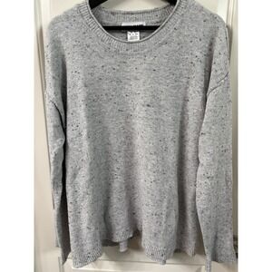 DKNY Jeans Sweater size XL Light Gray Speckled Lightweight Pullover Cozy Soft